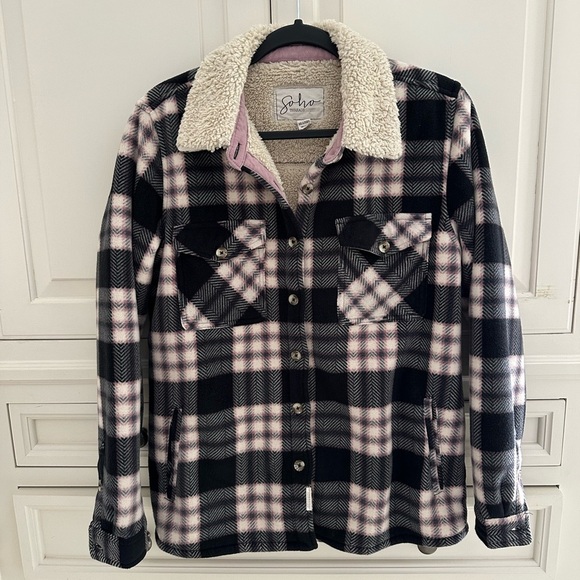 Soho Threads Cream Sherpa Jacket s/p - Picture 1 of 6